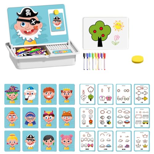 Xiyocadt Magnetisches Puzzle zum Anziehen für unterwegs, doppelseitiges Lernspielzeug für Kinder und Erwachsene ab 14 Jahren (C) von Xiyocadt
