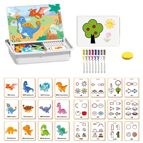 Xiyocadt Magnetisches Puzzle zum Anziehen für unterwegs, doppelseitiges Lernspielzeug für Kinder und Erwachsene ab 14 Jahren (E) von Xiyocadt