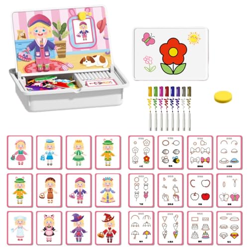 Xiyocadt Magnetisches Puzzle zum Anziehen für unterwegs, doppelseitiges Lernspielzeug für Kinder und Erwachsene ab 14 Jahren (F) von Xiyocadt