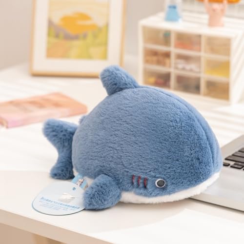 Xiyocadt Meeresreihe Plüschpuppen, Robben Kuscheltier, Wal Plüschtier, Delfine Hai Stofftier Spielzeug Puppe, Plush Kissen Geschenk für Kinder Mädchen Jungs (Hai) von Xiyocadt