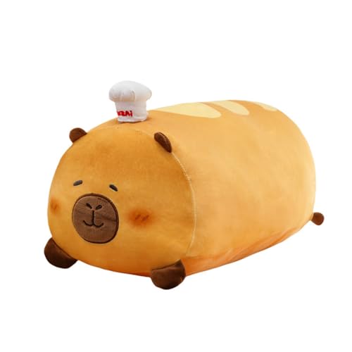 Xiyocadt Niedliche Capybara Stofftiere, Squishy Capybara Plüsch Umarmungskissen, Simulation Capybara Kuscheltier Super Weiches Tier Umarmungskissen Capybara Plüschpuppe für Kinder (50cm,Koch) von Xiyocadt