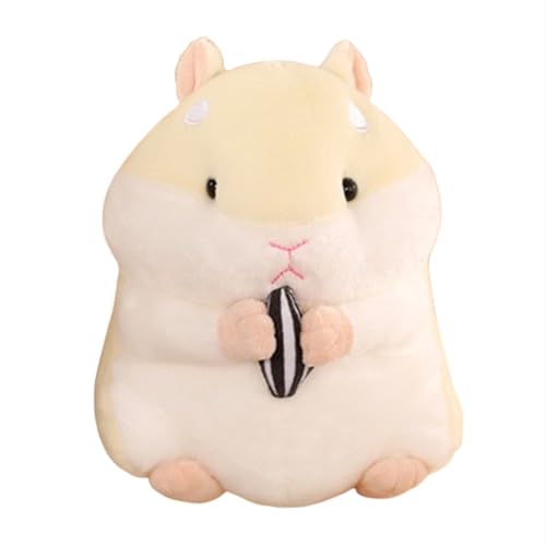 Xiyocadt Niedliche Melone Samen Hamster Plüschtier, Spielzeug Kleine Kuscheltiere Für Kinder,Dekorativer Hamster Kissen für Besondere Raumdekoration Anlässe und Raumdekoration (23cm,beige) von Xiyocadt