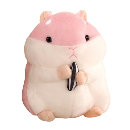 Xiyocadt Niedliche Melone Samen Hamster Plüschtier, Spielzeug Kleine Kuscheltiere Für Kinder,Dekorativer Hamster Kissen für Besondere Raumdekoration Anlässe und Raumdekoration (23cm,rosa) von Xiyocadt