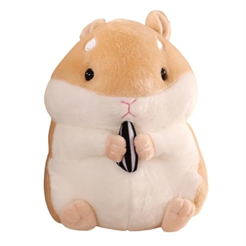 Xiyocadt Niedliche Melone Samen Hamster Plüschtier, Spielzeug Kleine Kuscheltiere Für Kinder,Dekorativer Hamster Kissen für Besondere Raumdekoration Anlässe und Raumdekoration (30cm,braun) von Xiyocadt