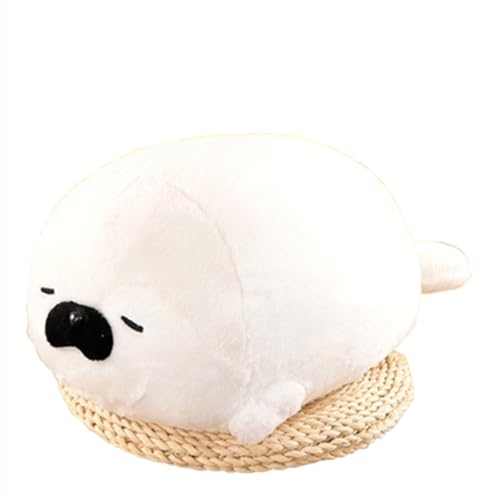 Xiyocadt Niedliche weiche Tierrobbe, Kissen Plüschtier Puppe Robbe, Puppe Kinder,Plüschtier Super Plüsch Spielzeug Geschenk für Kinder (60cm,weiß) von Xiyocadt