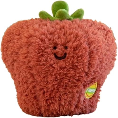 Xiyocadt Obst Gemüse Plüschtiere, Niedlichen Obst Gemüse Kuscheltier, Plüschtier Kissen Gemüse Obst-und Gemüsesorten aus Plüsch weich und flauschig,süßes Spielzeug Geschenk (Chili) von Xiyocadt