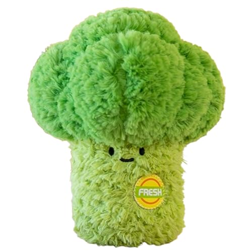 Xiyocadt Obst Gemüse Stofftier Plüschtier Kissen, 20cm Spielzeug Kuscheltier Puppe Wurfkissen für Mehrfarbig Kaufladen Kinderküche Kinder Mädchen Jungen (Brokkoli) von Xiyocadt