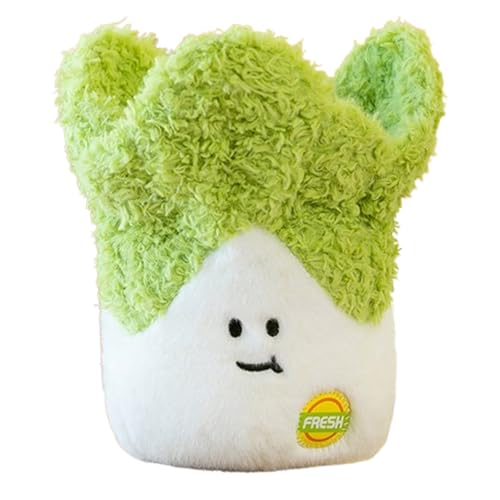 Xiyocadt Obst Gemüse Stofftier Plüschtier Kissen, 20cm Spielzeug Kuscheltier Puppe Wurfkissen für Mehrfarbig Kaufladen Kinderküche Kinder Mädchen Jungen (Chinakohl) von Xiyocadt