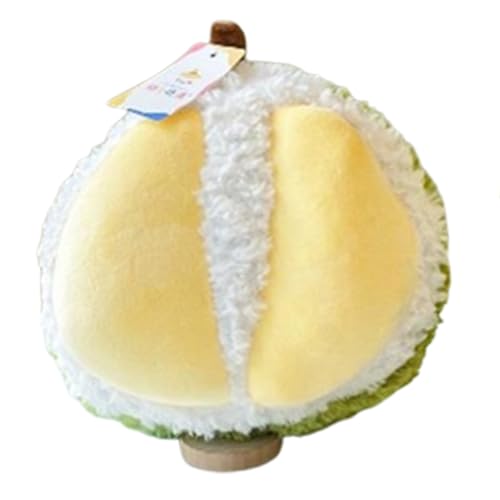 Xiyocadt Obst Gemüse Stofftier Plüschtier Kissen, 20cm Spielzeug Kuscheltier Puppe Wurfkissen für Mehrfarbig Kaufladen Kinderküche Kinder Mädchen Jungen (Durian) von Xiyocadt