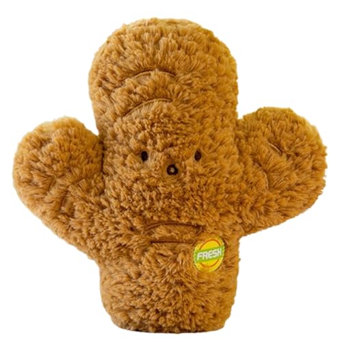 Xiyocadt Obst Gemüse Stofftier Plüschtier Kissen, 20cm Spielzeug Kuscheltier Puppe Wurfkissen für Mehrfarbig Kaufladen Kinderküche Kinder Mädchen Jungen (Ingwer) von Xiyocadt