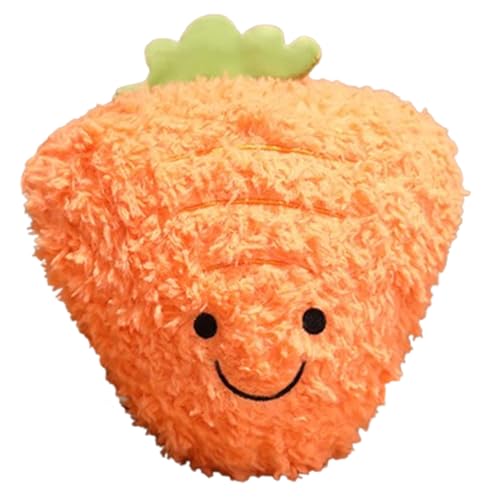Xiyocadt Obst Gemüse Stofftier Plüschtier Kissen, 20cm Spielzeug Kuscheltier Puppe Wurfkissen für Mehrfarbig Kaufladen Kinderküche Kinder Mädchen Jungen (Karotten) von Xiyocadt