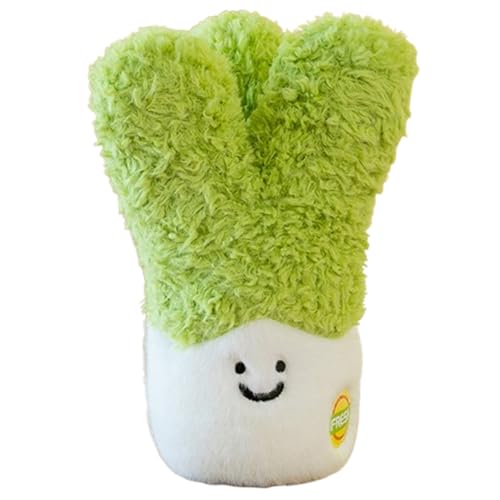 Xiyocadt Obst Gemüse Stofftier Plüschtier Kissen, 20cm Spielzeug Kuscheltier Puppe Wurfkissen für Mehrfarbig Kaufladen Kinderküche Kinder Mädchen Jungen (Lauch) von Xiyocadt