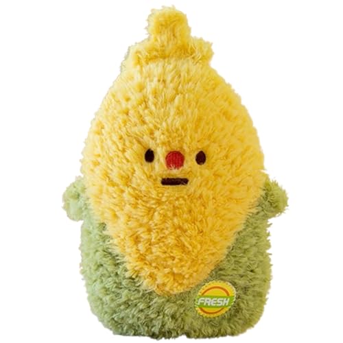 Xiyocadt Obst Gemüse Stofftier Plüschtier Kissen, 20cm Spielzeug Kuscheltier Puppe Wurfkissen für Mehrfarbig Kaufladen Kinderküche Kinder Mädchen Jungen (Mais) von Xiyocadt