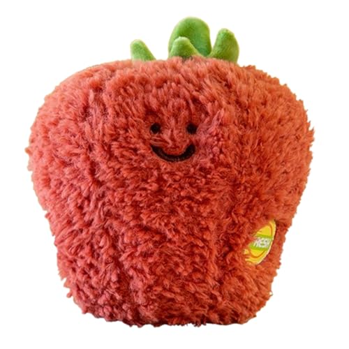 Xiyocadt Obst Gemüse Stofftier Plüschtier Kissen, 20cm Spielzeug Kuscheltier Puppe Wurfkissen für Mehrfarbig Kaufladen Kinderküche Kinder Mädchen Jungen (Paprika) von Xiyocadt