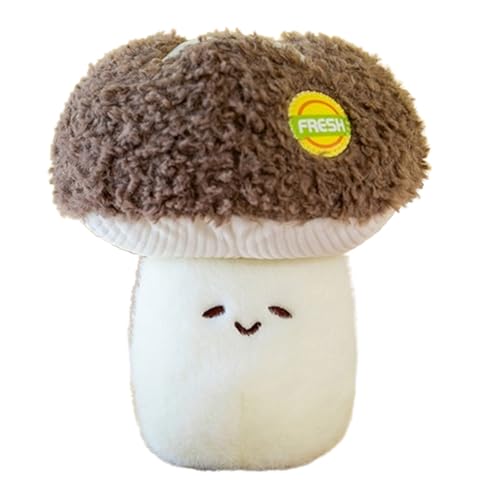 Xiyocadt Obst Gemüse Stofftier Plüschtier Kissen, 20cm Spielzeug Kuscheltier Puppe Wurfkissen für Mehrfarbig Kaufladen Kinderküche Kinder Mädchen Jungen (Pilze) von Xiyocadt