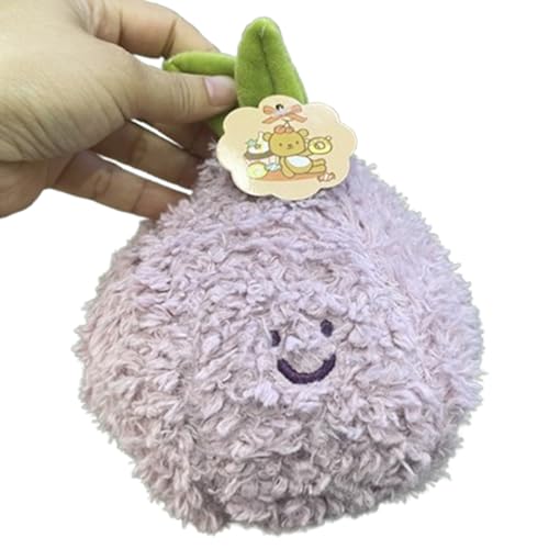 Xiyocadt Obst Gemüse Stofftier Plüschtier Kissen, 20cm Spielzeug Kuscheltier Puppe Wurfkissen für Mehrfarbig Kaufladen Kinderküche Kinder Mädchen Jungen (Zwiebeln) von Xiyocadt