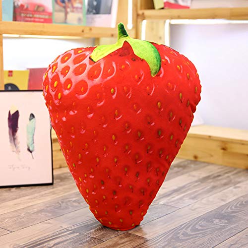 Xiyocadt Obst Und Gemüse Spielzeug,Deko Obst Gemüse Dekoration,3D Simuliertes Obstkissen (Erdbeeren/50cm) von Xiyocadt