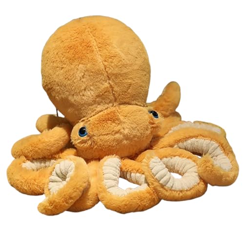 Xiyocadt Oktopus Kuscheltier, Plüsch Oktopus Kuschelkissen Puppe, Krake Plüschtier, Tintenfisch Stofftier Spielzeug Geschenk für Kinder Mädchen Jungen Freunde (30cm,braun) von Xiyocadt