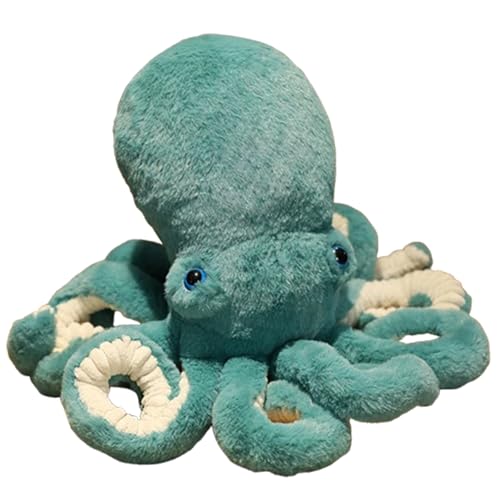 Xiyocadt Oktopus Kuscheltier, Plüsch Oktopus Kuschelkissen Puppe, Krake Plüschtier, Tintenfisch Stofftier Spielzeug Geschenk für Kinder Mädchen Jungen Freunde (30cm,dunkelgrün) von Xiyocadt