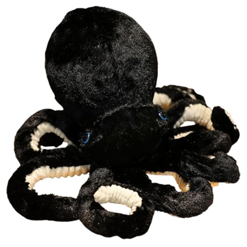Xiyocadt Oktopus Kuscheltier, Plüsch Oktopus Kuschelkissen Puppe, Krake Plüschtier, Tintenfisch Stofftier Spielzeug Geschenk für Kinder Mädchen Jungen Freunde (30cm,schwarz) von Xiyocadt