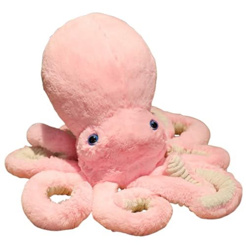 Xiyocadt Oktopus Kuscheltier, Plüsch Oktopus Kuschelkissen Puppe, Krake Plüschtier, Tintenfisch Stofftier Spielzeug Geschenk für Kinder Mädchen Jungen Freunde (45cm,Rosa) von Xiyocadt