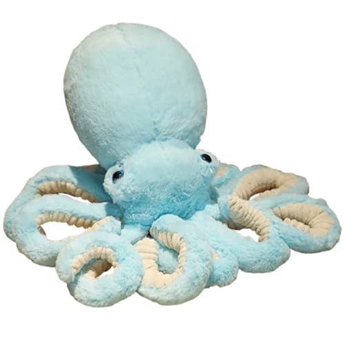 Xiyocadt Oktopus Kuscheltier, Plüsch Oktopus Kuschelkissen Puppe, Krake Plüschtier, Tintenfisch Stofftier Spielzeug Geschenk für Kinder Mädchen Jungen Freunde (65cm,Blau) von Xiyocadt