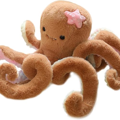 Xiyocadt Oktopus Plüschtier Niedliche Oktopus Plüsch, Marine Spielzeug Dekoration, Große Geformt Cuddly Kuscheltier Oktopus Geburtstag Geschenke, Riesenkrake Plüschtiere für Kinder (50CM,zongse) von Xiyocadt
