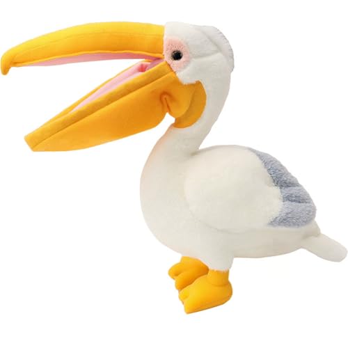 Xiyocadt Pelikan Plüschtier Tierisches Plüschtier Für Kinder,Plüschtierkissen Weiche Spielzeug, für Weihnachten Geburtstage Innendekoration,Spielzeug für Wilde Tiere, Geschenk für Freunde (30 cm) von Xiyocadt