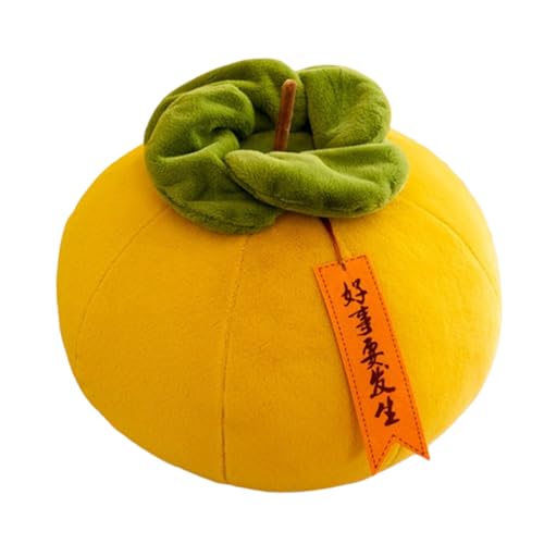 Xiyocadt Persimone Kuscheltier,Süß Obst Stofftiere Spielzeug,Früchte Plüschtier Weich Cartoon Puppe Gefüllte Plüsch Persimone Kissen Puppe Spielzeug,für Jungen Mädchen Geburtstag (35cm,gelb) von Xiyocadt