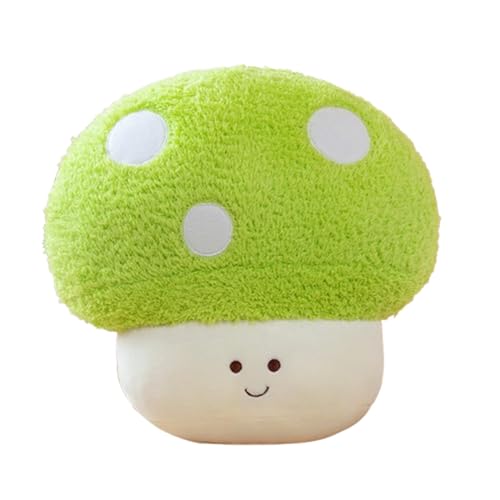 Xiyocadt Pilz Kissen, 30 cm Pilze Deko, Pilz Plüschtier, Mushroom Plush, Kuschelkissen Kinder Geschenke für Mädchen und Jungen (Grün) von Xiyocadt