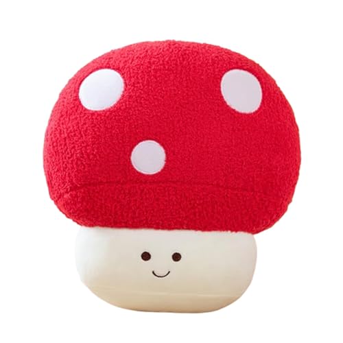 Xiyocadt Pilz Kissen, 30 cm Pilze Deko, Pilz Plüschtier, Mushroom Plush, Kuschelkissen Kinder Geschenke für Mädchen und Jungen (Rot) von Xiyocadt