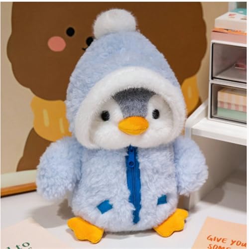 Xiyocadt Pinguin Kuscheltier,25cm Pinguin Stofftier Plüschtier Plüsch Spielzeug Plüschtier Kissen,Geschenke Für Mädchen Und Jungen Kann Als Geschenk Verwendet Werden (Blau) von Xiyocadt