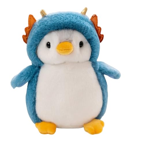 Xiyocadt Pinguin Kuscheltier Klein, 20cm Pinguin Plushie, Weihnachtsdekoration Weihnachtsmann, Schneemann Kaninchen Dinosaurier Einhorn Elch (Blauer Dinosaurier) von Xiyocadt