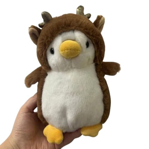 Xiyocadt Pinguin Kuscheltier Klein, 20cm Pinguin Plushie, Weihnachtsdekoration Weihnachtsmann, Schneemann Kaninchen Dinosaurier Einhorn Elch (Elch) von Xiyocadt