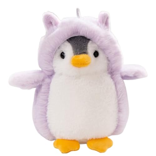 Xiyocadt Pinguin Kuscheltier Klein, 20cm Pinguin Plushie, Weihnachtsdekoration Weihnachtsmann, Schneemann Kaninchen Dinosaurier Einhorn Elch (Lila Einhorn) von Xiyocadt