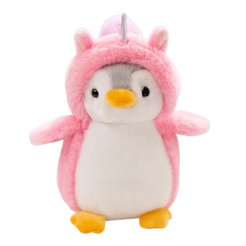 Xiyocadt Pinguin Kuscheltier Klein, 20cm Pinguin Plushie, Weihnachtsdekoration Weihnachtsmann, Schneemann Kaninchen Dinosaurier Einhorn Elch (Rosa Einhorn) von Xiyocadt
