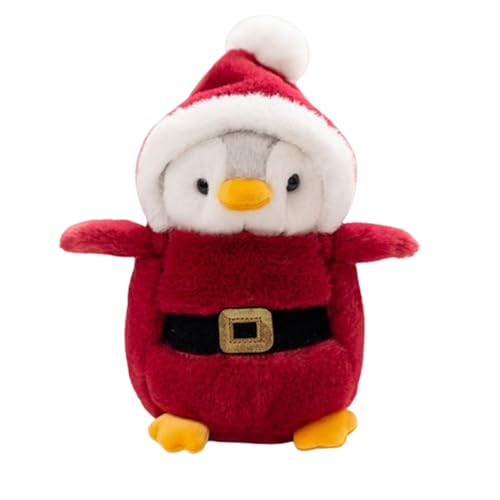 Xiyocadt Pinguin Kuscheltier Klein, 20cm Pinguin Plushie, Weihnachtsdekoration Weihnachtsmann, Schneemann Kaninchen Dinosaurier Einhorn Elch (Weihnachtsmann) von Xiyocadt