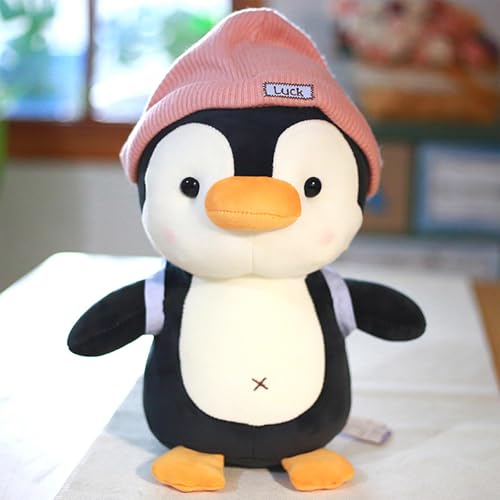 Xiyocadt Pinguine Plüsenpuppe, Plush Kuscheltier Spielzeug Puppe, Stofftier Plüschtier Kissen Halten, Kinderpuppen Tiere Stofftiere Geschenk für Kinder (22CM,Rosa) von Xiyocadt