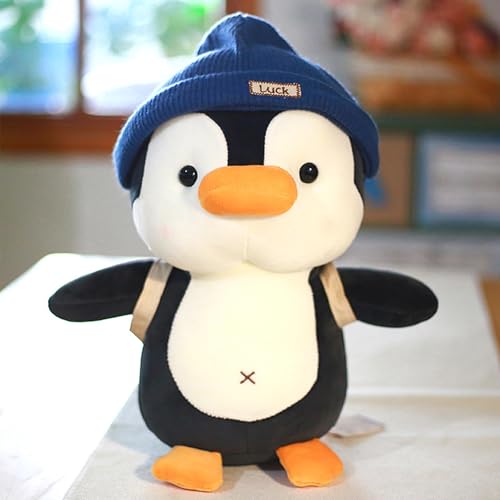 Xiyocadt Pinguine Plüsenpuppe, Plush Kuscheltier Spielzeug Puppe, Stofftier Plüschtier Kissen Halten, Kinderpuppen Tiere Stofftiere Geschenk für Kinder (38CM,Blau) von Xiyocadt