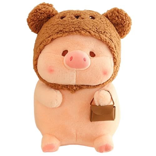 Xiyocadt Pink Schwein Kuscheltier, Schweinchen Peppa Wutz Kuscheltier, Schweinchen Schweine Spiel, Anti Stress Schwein, Bauernhof Tiere, Süße Kuscheltiere (30cm,Bär) von Xiyocadt