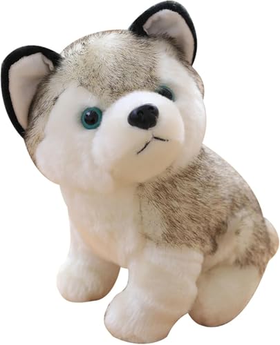 Xiyocadt Plüsch Husky Kuschelkissen,Sibirischer Husky,Plüschtier Süßes Spielzeug Husky Puppe,Flauschige Weich Jumbo Plüsch Spielzeug,Plüsch, Geschenk für Jungen und Mädchen (25cm) von Xiyocadt