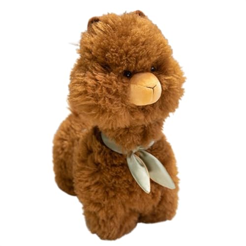 Xiyocadt Plüschtier Alpaka, Stand Alpaka Kuscheltier Plush, Lama Stofftier Plüsch Alpaka Puppe Geschenk für Kinder,Gemütliches Schmusetier,Cream lamm, Plüsch Spielzeug Plüschtier (22cm,weiß) von Xiyocadt
