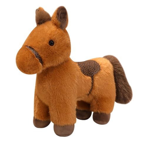 Xiyocadt Plüschtier Pferd Spielzeug,Süßes PonyStofftier,Beruhigendes Kuschelkissen für Babys,Mädchen und Alle,Die Kuscheltiere Lieben,Geschenke,Freunde und Kinder schicken (40cm,Braun) von Xiyocadt