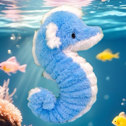 Xiyocadt Plüschtier Puppe, Ozean Tier Stofftier Spielzeug, Kuscheltier Toys Deko Plüsenpuppen Geschenk für Mädchen Kinder (Seepferd 26cm) von Xiyocadt