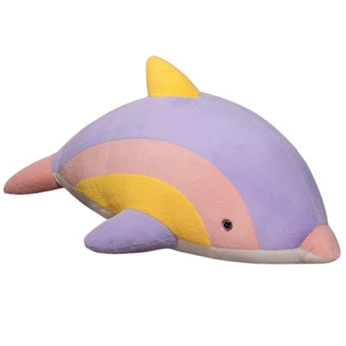 Xiyocadt Regenbogen Delfine Plüschtier, Groß Plush Kuscheltier, Plüsch Tiere Spielzeug Stofftier, Kissen Puppe Geschenk für Kinder Mädchen (40CM) von Xiyocadt