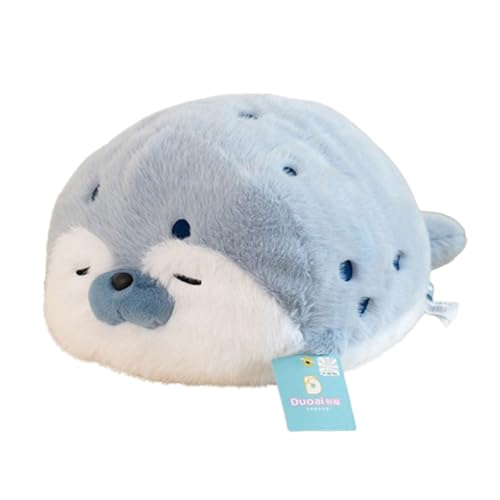 Xiyocadt Robben-Kuscheltiere, niedliche Robben-Kuscheltiere zum Spielen und Kuscheln, geeignet für Mädchen, Jungen und Babies (40cm,mollig (blau)) von Xiyocadt