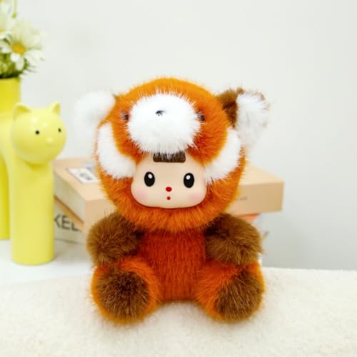 Xiyocadt Sammelspielzeug für Desktop Ornamente, Gefüllter Tier Puppe, Kuscheltier Dinosaurier Grün, Weiches und Süßes Kreatives Haustier Plüschtier Spielzeug Geburtstagsgeschenk (18cm,xiaoxiongmao) von Xiyocadt