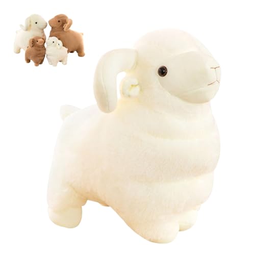 Xiyocadt Schafe Stofftier Plüschtier, Süße Schafe Kuscheltier, Lamm Plüschtier, Kuscheltier Ziege, Das Schaf Tier Kissen Für Kinder Baby Jungen Mädchen, Eburtstagsgeschenk Für Freundin (50cm,Weiß) von Xiyocadt