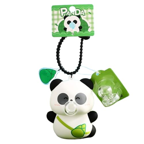 Xiyocadt Schlüsselanhänger Spielzeug, Silikon-Panda-Puppe Spielzeug, niedliche Tier-Schlüsselanhänger, Panda-Anhänger (Tanzender, Blasen blasender Panda - groß (Tie-Down Version)) von Xiyocadt