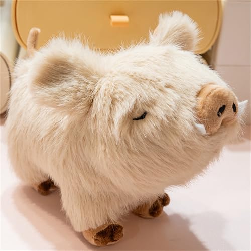 Xiyocadt Schwein Kuscheltier, Plüsch Schweinchen, Süßes Wildschwein Kuscheltier, Weiches Schwein Plüschtier, Niedliches Plüschtier für Kinder und Erwachsene (30 cm,Hellbraun) von Xiyocadt